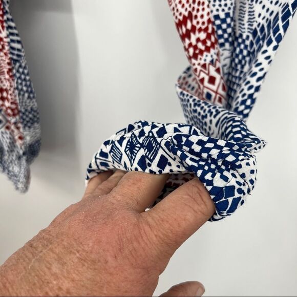 ANTHROPOLOGIE Hei Hei Blue & Red Printed Nouveau Harem Jogger Pants - Picture 5 of 15